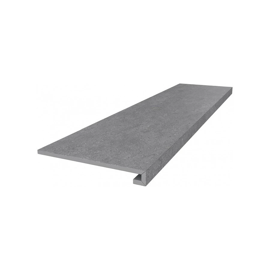Ступень клееная из керамогранита Kerama Marazzi Фондамента матовая серая DL500920R/GCF 119,5х33 см