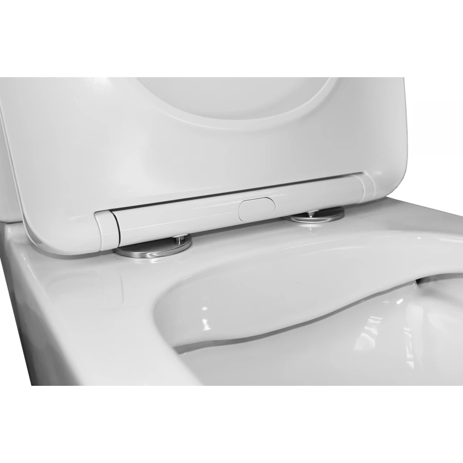 Унитаз-компакт Azario Ferra напольный безободковый с быстросъемным сиденьем микролифт AZ-1015 36.5х65х78.5 см