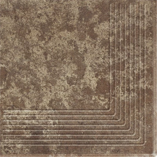 Ступень угловая Ceramika Paradyz Ilario Brown Stopnica Narozna 30x30 см
