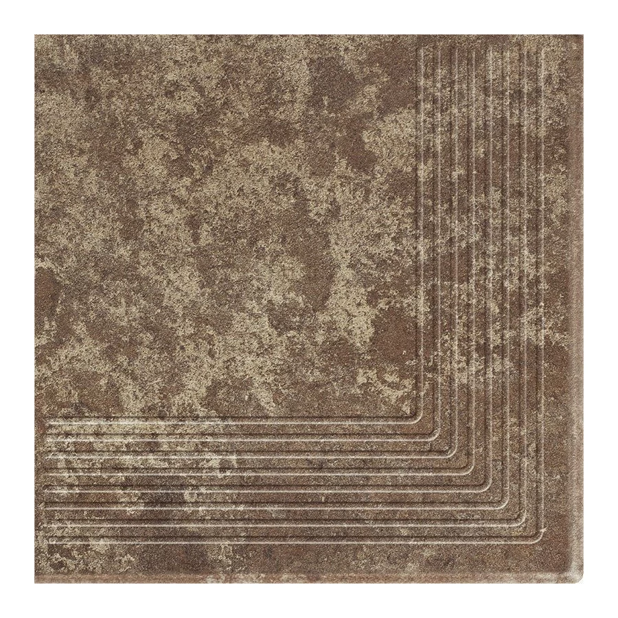Ступень угловая Ceramika Paradyz Ilario Brown Stopnica Narozna 30x30 см