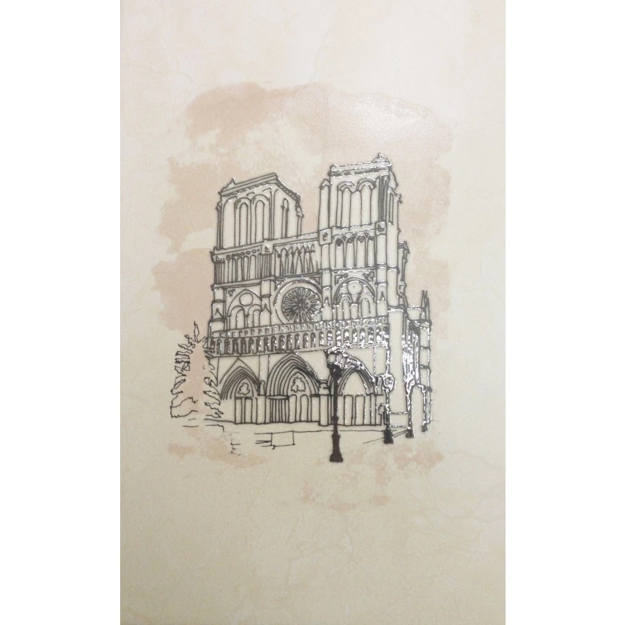 Декор Belleza 2 париж Нотер-Дам бежевый 25х40