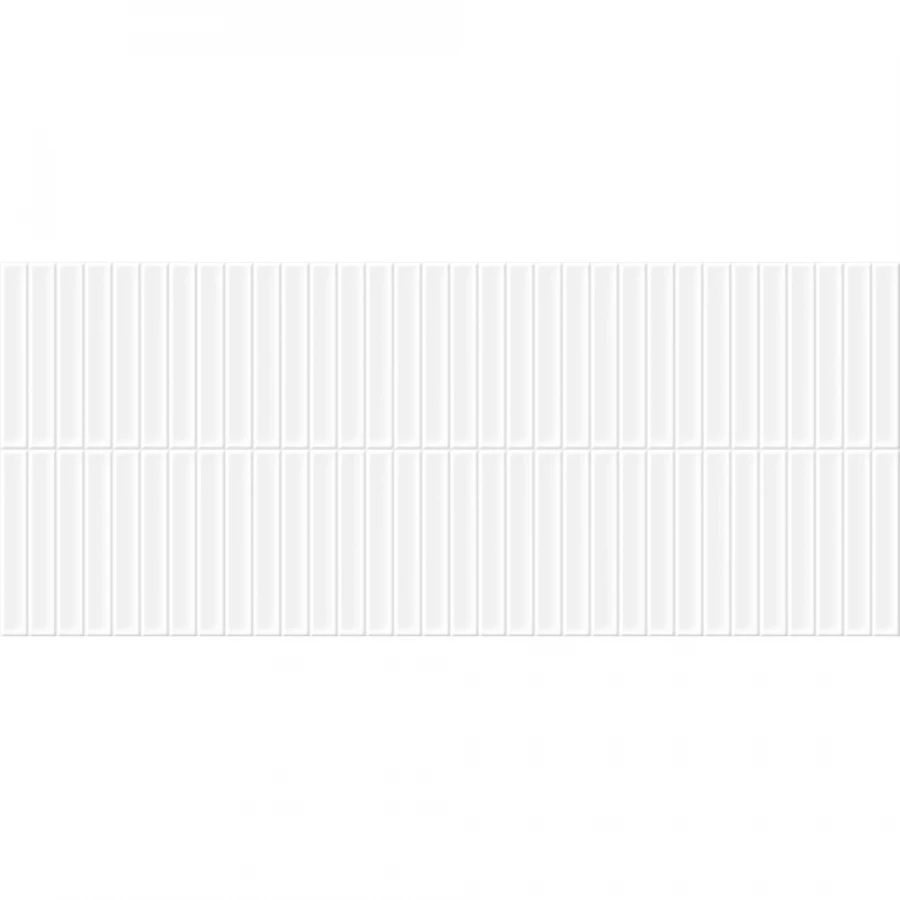 Плитка настенная Gracia Ceramica Simply white белый 01 рельеф 010100001522 60х25 см