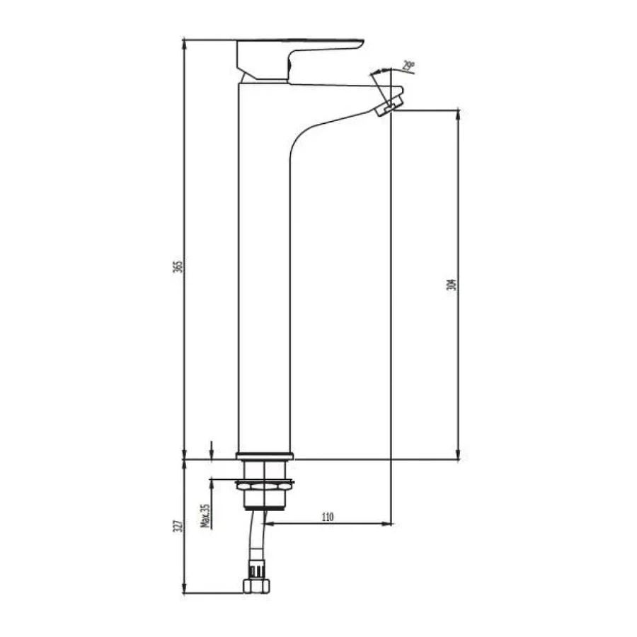 Смеситель для раковины Laparet Alamera высокий black N2016229LPT