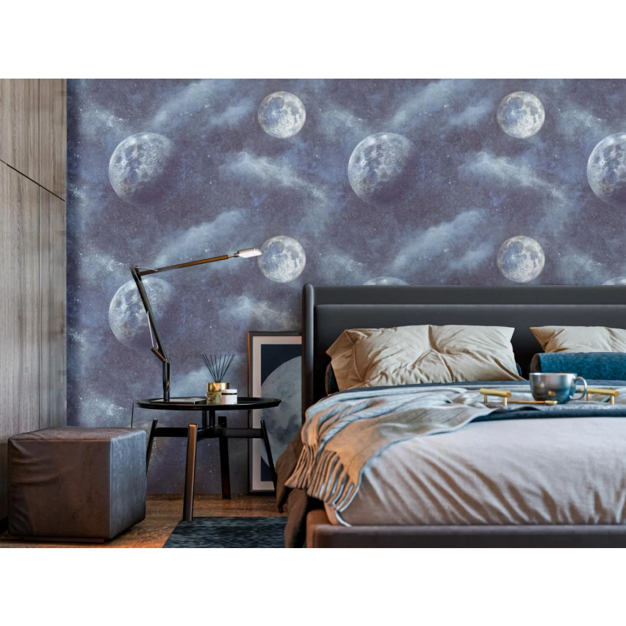 Обои флизелиновые Palitra Home Universe синие HC72367-64 1,06х10,05 м