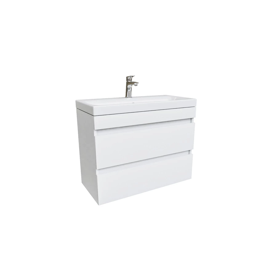 Тумба с умывальником Iddis подвесная с ящиками белая 80 см Zodiac Подходит ум 3508000i28 ZOD8CB0i95K