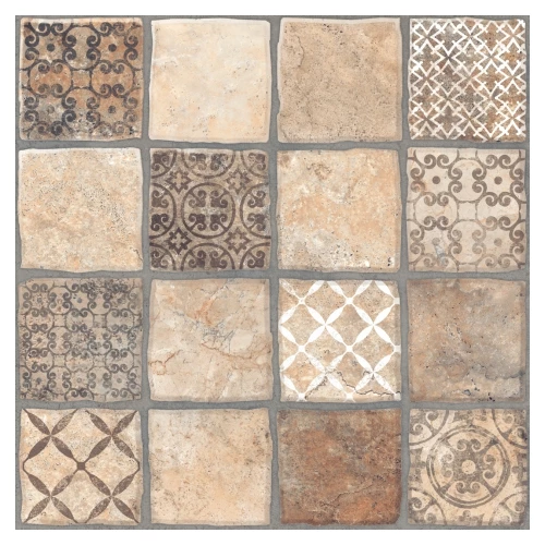 Керамогранит Керамин Карфаген 3Д бежевый с рисунком 2,08 м2 40х40х0,7 см