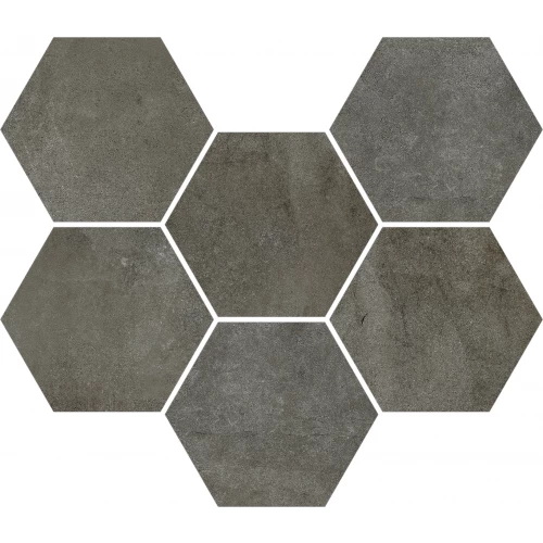 Мозаика Coliseumgres Экспо Дарк Гексагон 620110000174 29х25 см
