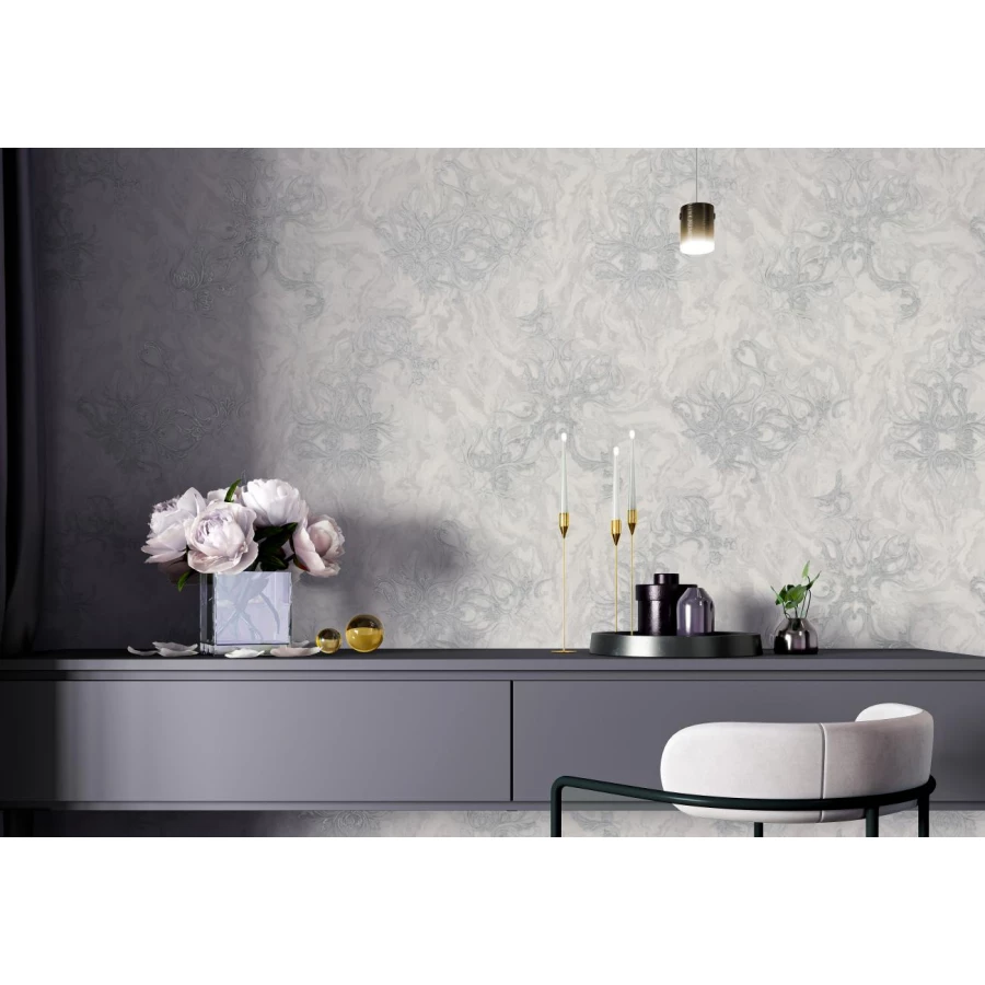 Обои флизелиновые Palitra Life Royal Air серые PL72375-14 1,06х10,05 м