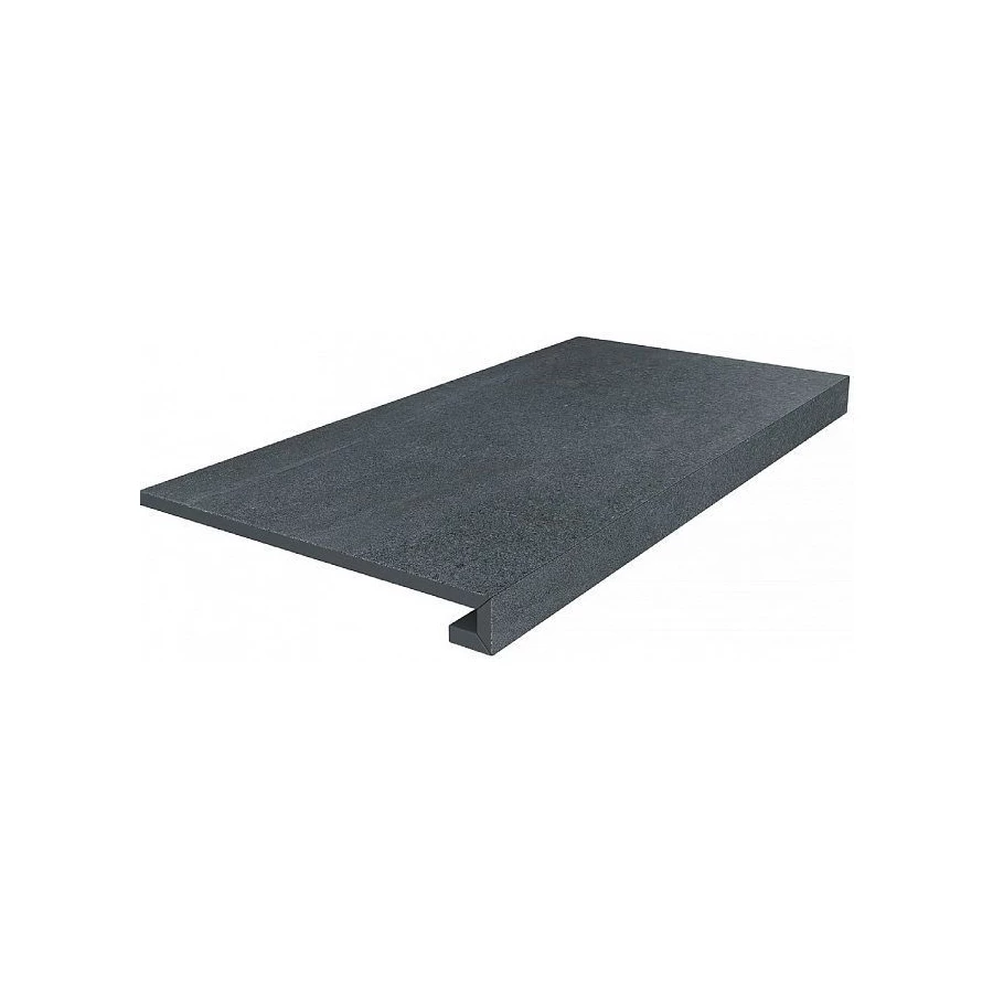 Ступень клееная из керамогранита Kerama Marazzi Про Матрикс матовая черная DD602520R/GCF 60х33 см