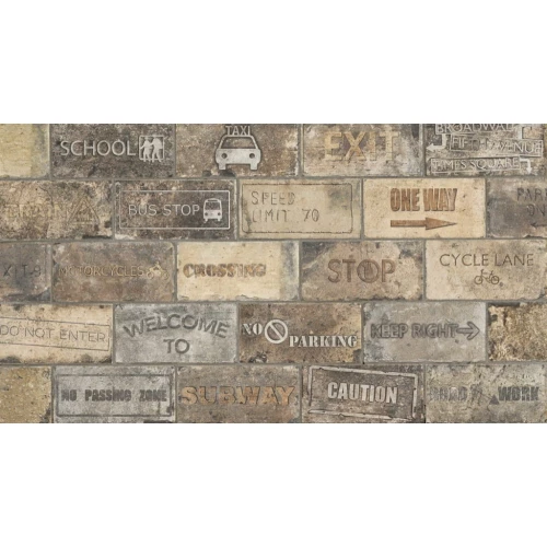 Керамогранит CIR New York Road Signs Mix Broadway матовый бежевый 1048421 20х10 см