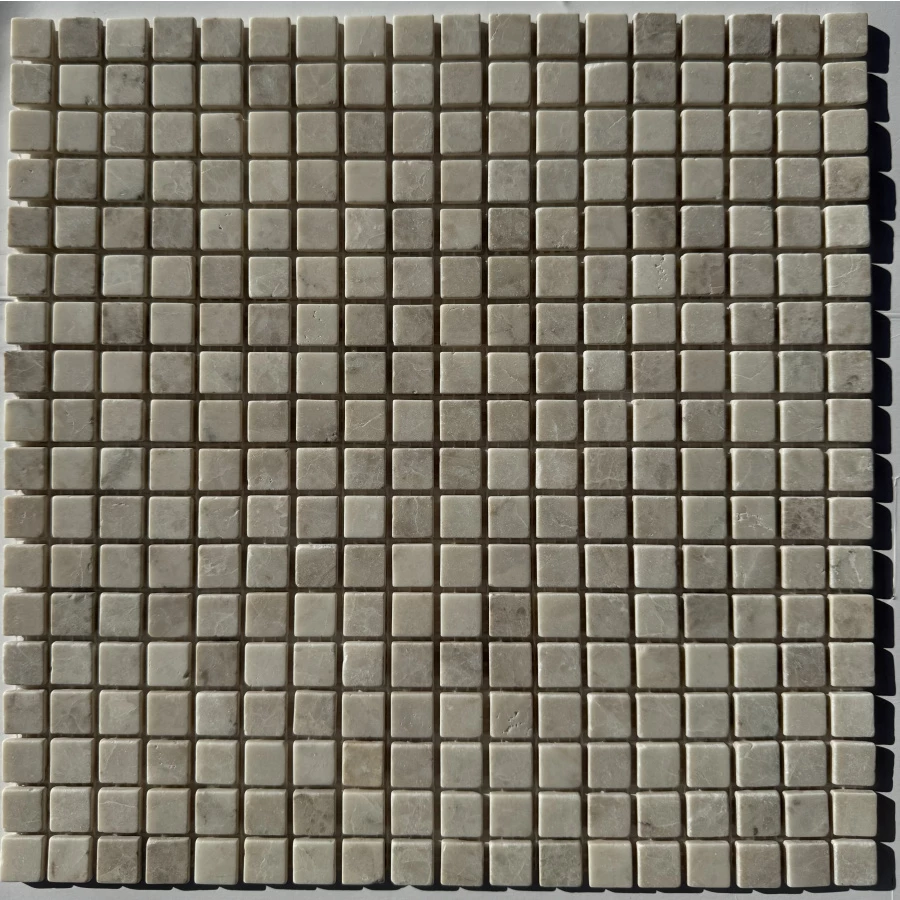 Мозаика Pixel mosaic Мрамор Cappucino чип 15х15 мм сетка Матовая PIX 321 30,5х30,5 см