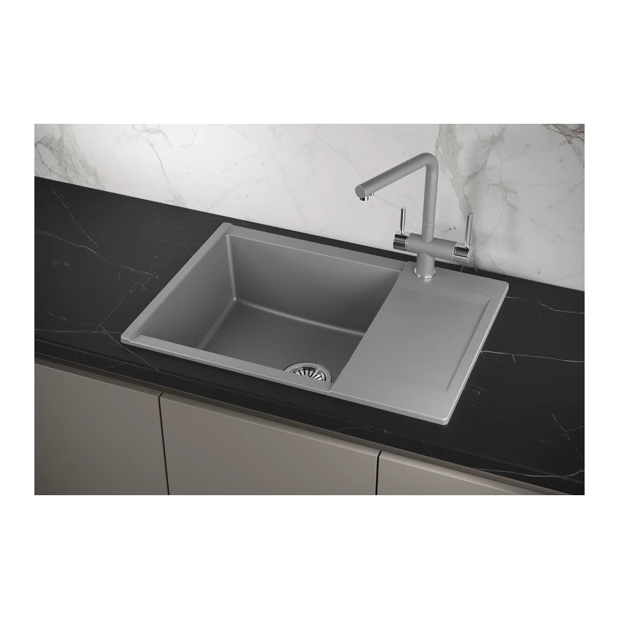 Кухонная мойка Granula Estetica 7003, АЛЮМИНИУМ 70x50x20 см