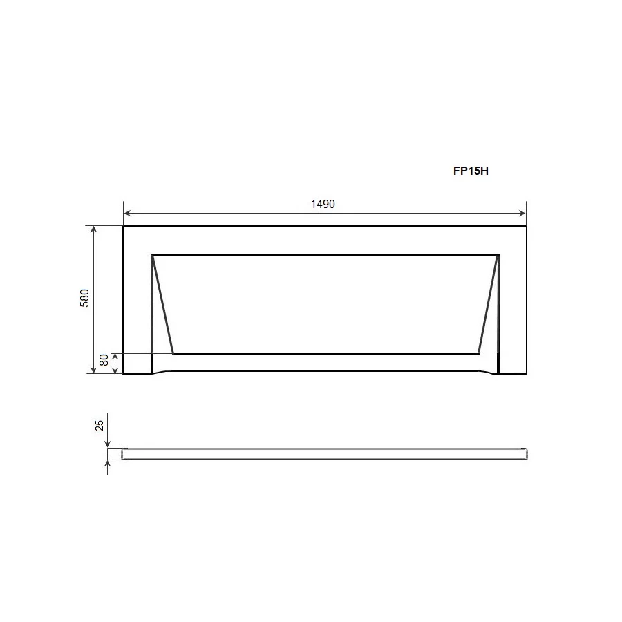 Фронтальная панель Timo FP15H 149x58 см