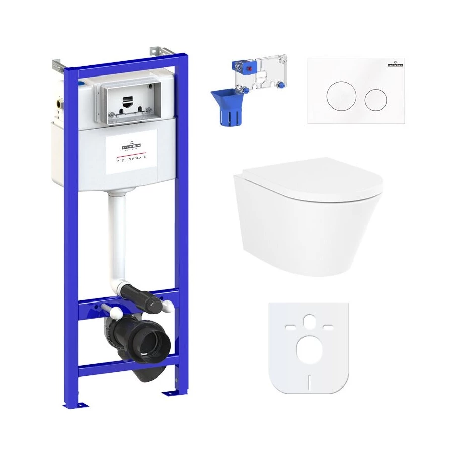 Унитаз Lavinia Boho Relfix Biore Rimless 87040101 (комплект 7 в 1)