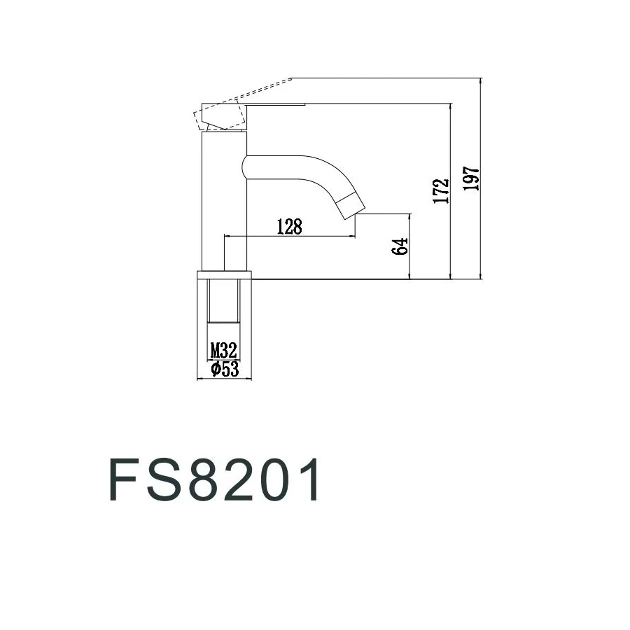 Смеситель для умывальника Fmark золото FS8201C