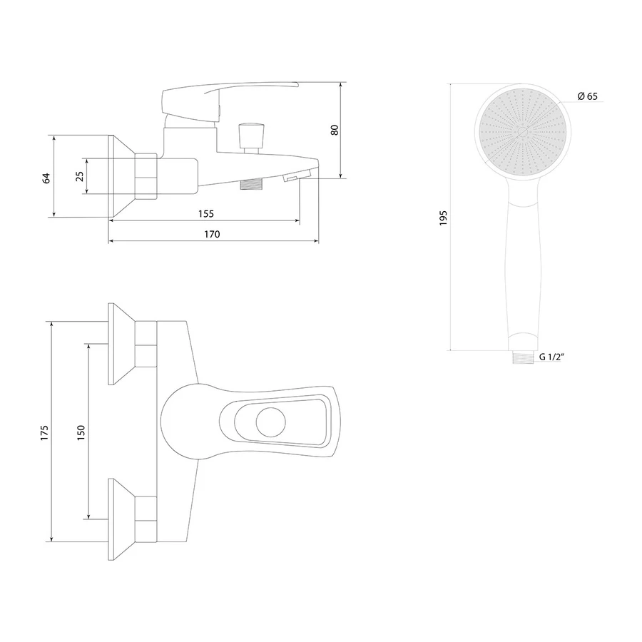 Смеситель Славен для ванны Прораб Ц СЛ-ОД-Ц30