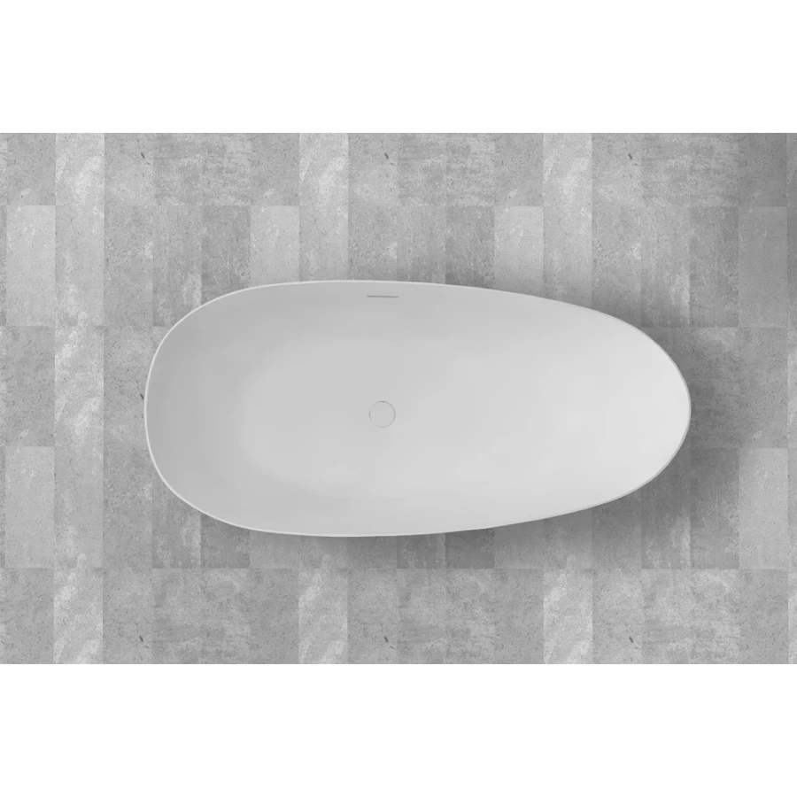 Ванна из искусственного камня Abber Stein белая матовая AS9611-1.7 170х80 см