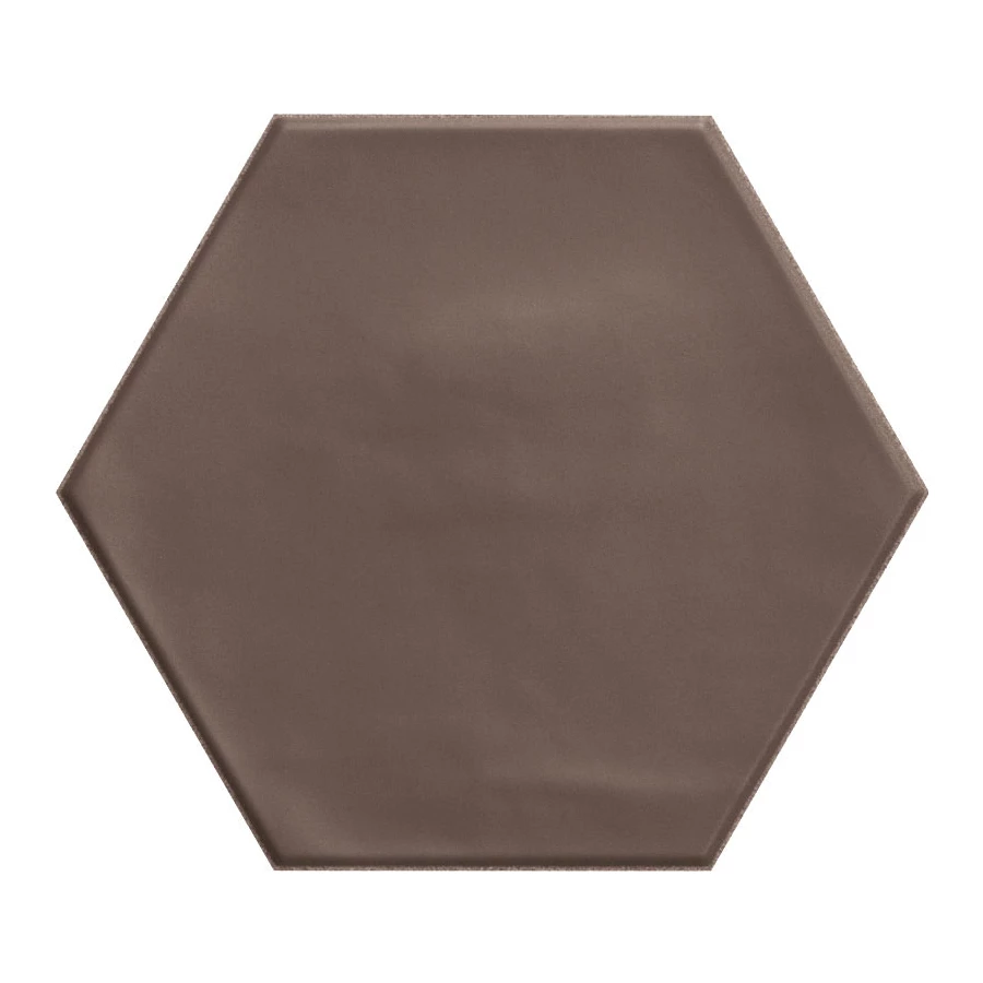 Керамогранит Ribesalbes Геометри Хех Бровн Матт / Geometry Hex Brown Matt матовый коричневый PT03151 17,3х15 см