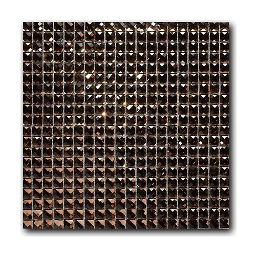 Стеклянная мозаика Art&Natura Crystall сетка 15x15x5 глянцевая коричневая crystall2 32,7х32,7 см