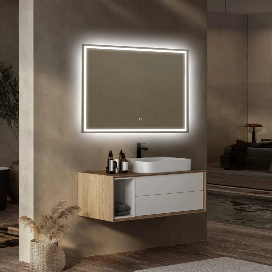 Зеркало Abber See с подсветкой сенсорный выключатель диммер AG6115S-1.0