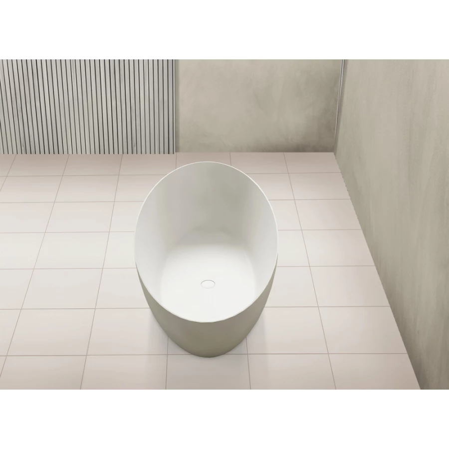 Ванна из искусственного камня Abber Stein белая матовая AS9625-1.8 180x85 см