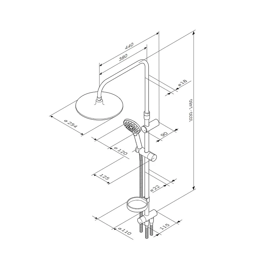 Душевая система Am Pm Like F0780064