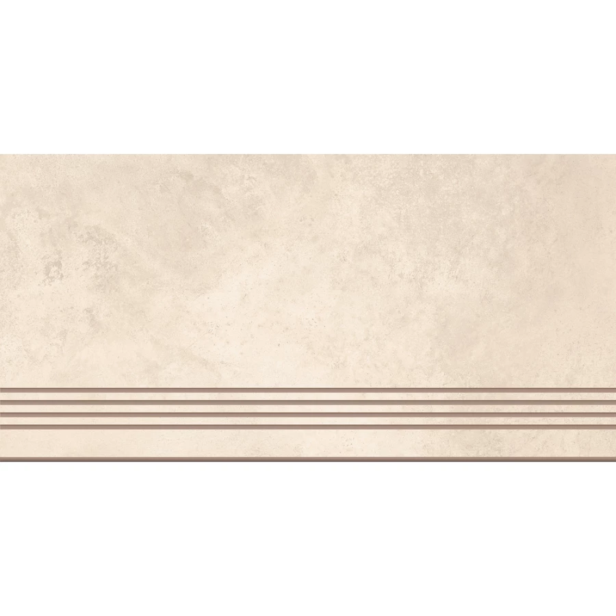 Ступень из керамогранита Cersanit Studio ректификат матовая бежевая A18036 59,8х29,8 см