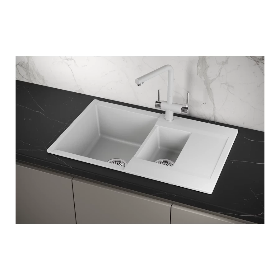 Кухонная мойка Granula Estetica 7808, АРКТИК 78x50x20 см