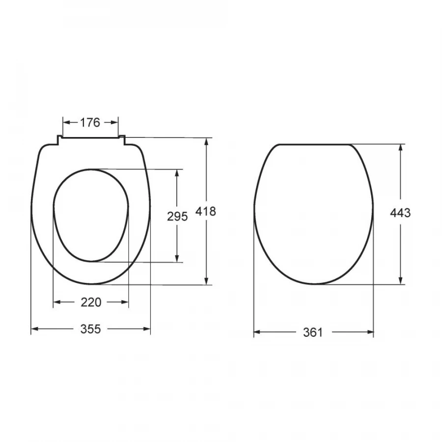 Крышка для унитаза Roca Victoria Nord Soft Close черная+белая, петли хром ZRU9302627