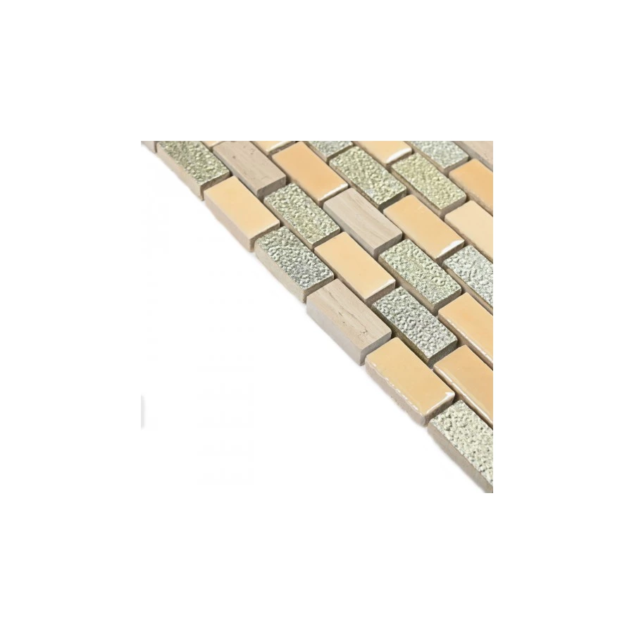 Мозаика Bonaparte Керамическая мозаика Select 25х12 полуглянцевая бежевя 30,6х26,9 см