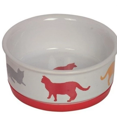 Миска Nobby Fan керамика белая с рисунком 