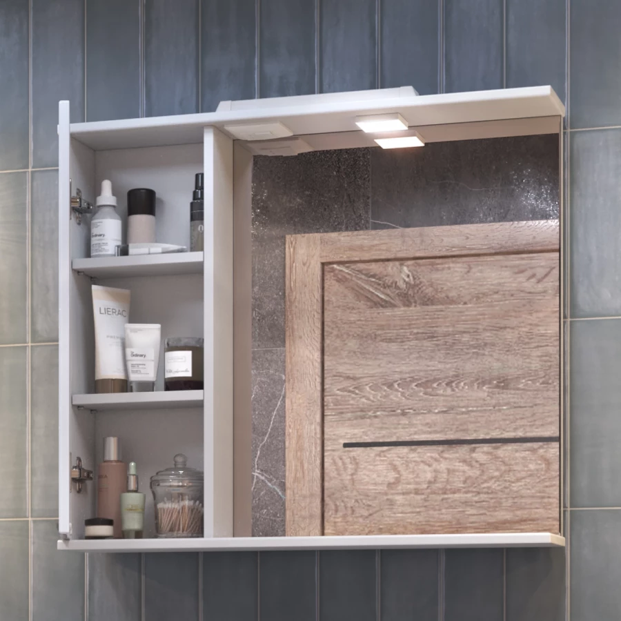 Зеркало шкаф Vigo Callao 800 навесной левый со спотом z.CAL.80.L.El 80x70 см