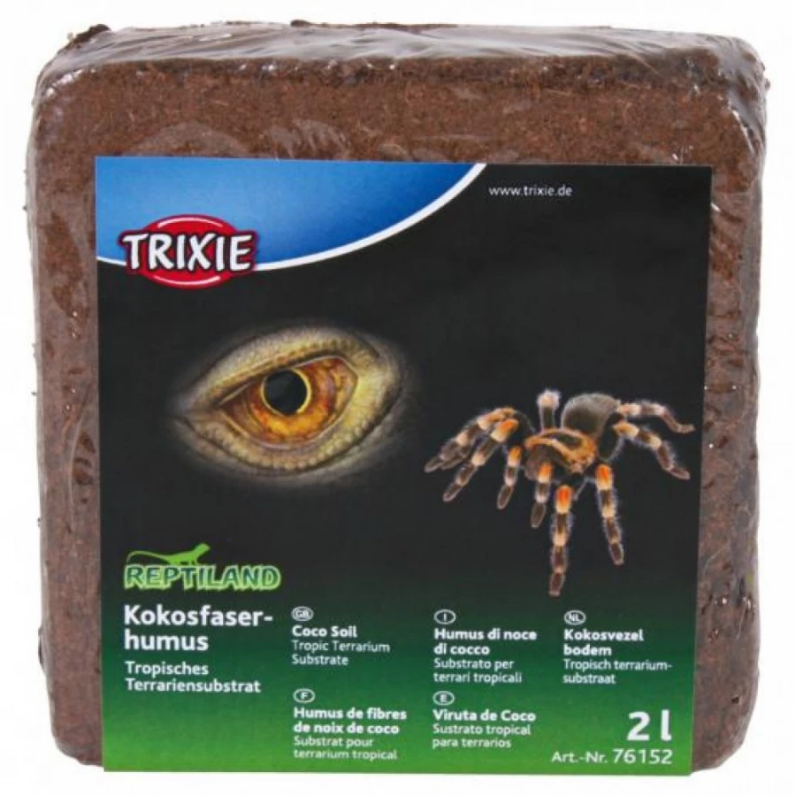Кокосовый субстрат для террариумов Trixie тип тропики брикет 2 л