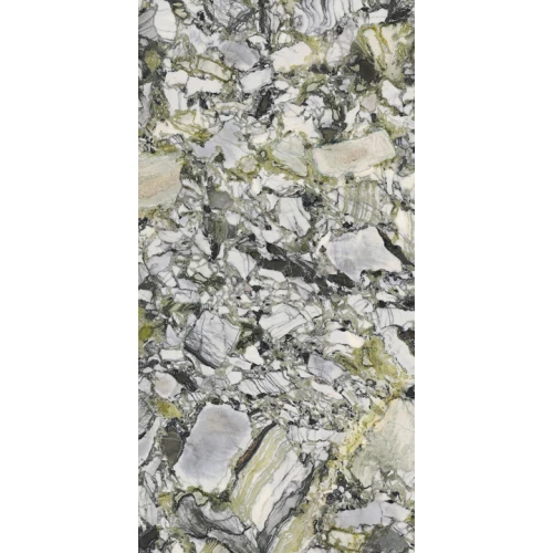 Керамогранит Ariostea Ultra Marmi Luxury White Lucidato Shiny 6 мм глянцевый серо-зеленый UM6L300675 300х150 см