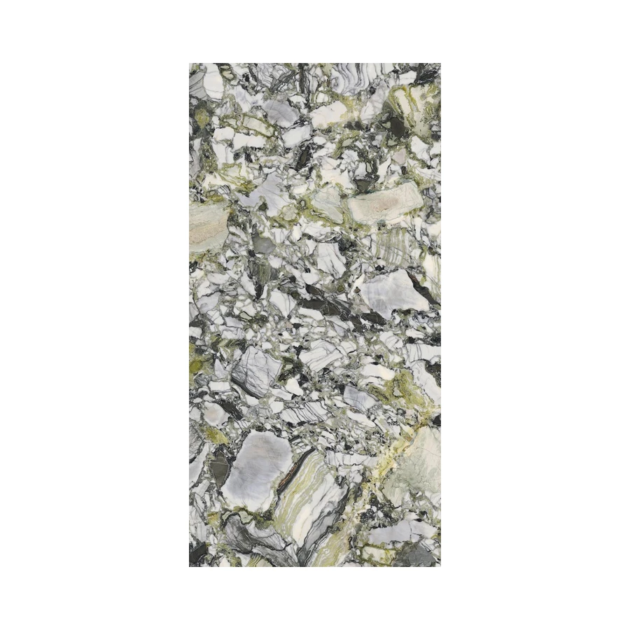 Керамогранит Ariostea Ultra Marmi Luxury White Lucidato Shiny 6 мм глянцевый серо-зеленый UM6L300675 300х150 см