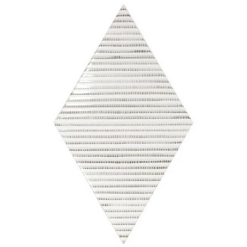 Плитка керамическая Equipe Ромбус Бамбу Б&W / Rhombus Bambu B&W глянцевая белая 22755 26,3х15,2 см