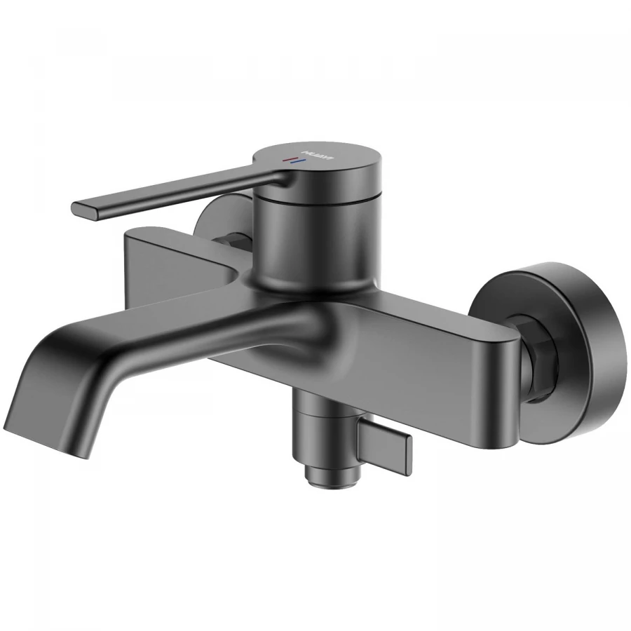 Смеситель для ванны и душа Azario Vincente с ручным душем керамический картридж графит AZ-VRZ238326AJ