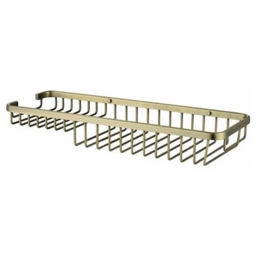 Полка настенная прямоугольная Bronze/латунь KH-5051