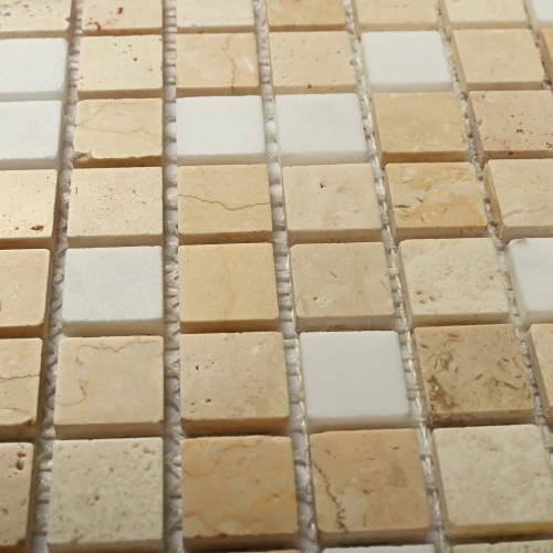 Мозаика Bonaparte Каменная мозаика Geos 15х15 матовая бежевая 30,5х30,5 см