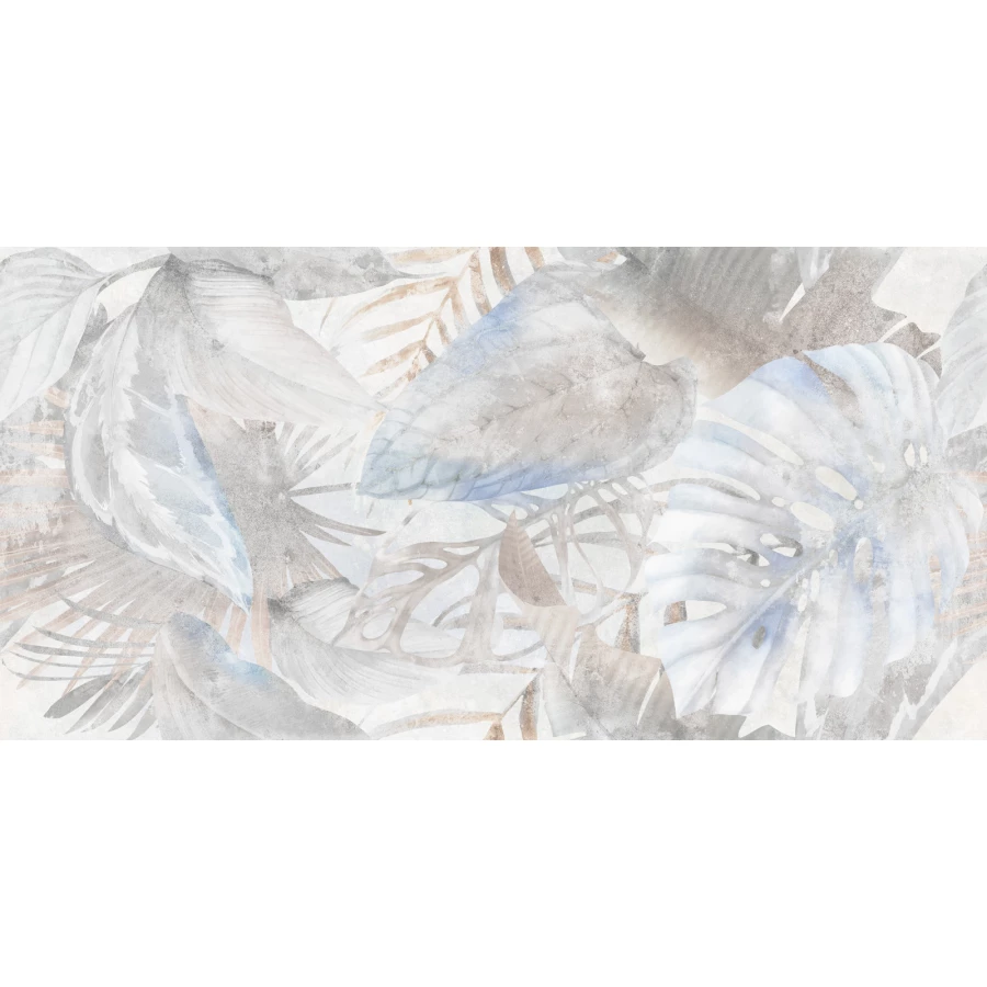 Керамогранит Delacora Bahamas Floristry Light матовый граниль светло-серый D120241G 120х60 см