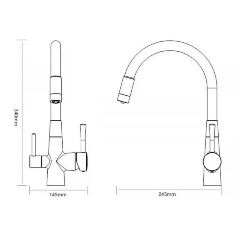 Смеситель Savol для кухонной мойки под фильтр S-L1806B-02