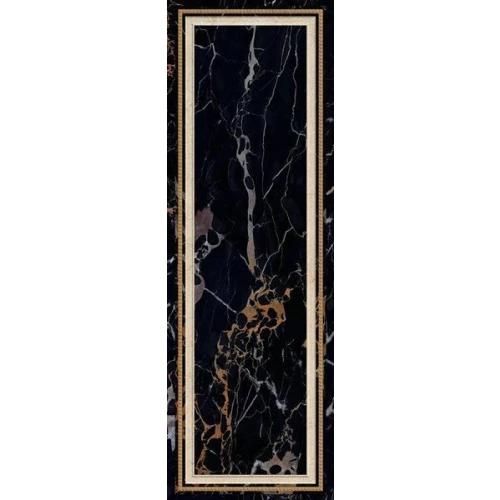 Керамическая плитка Kerlife Rev. Portoro-b marfil new черный 25х75 см