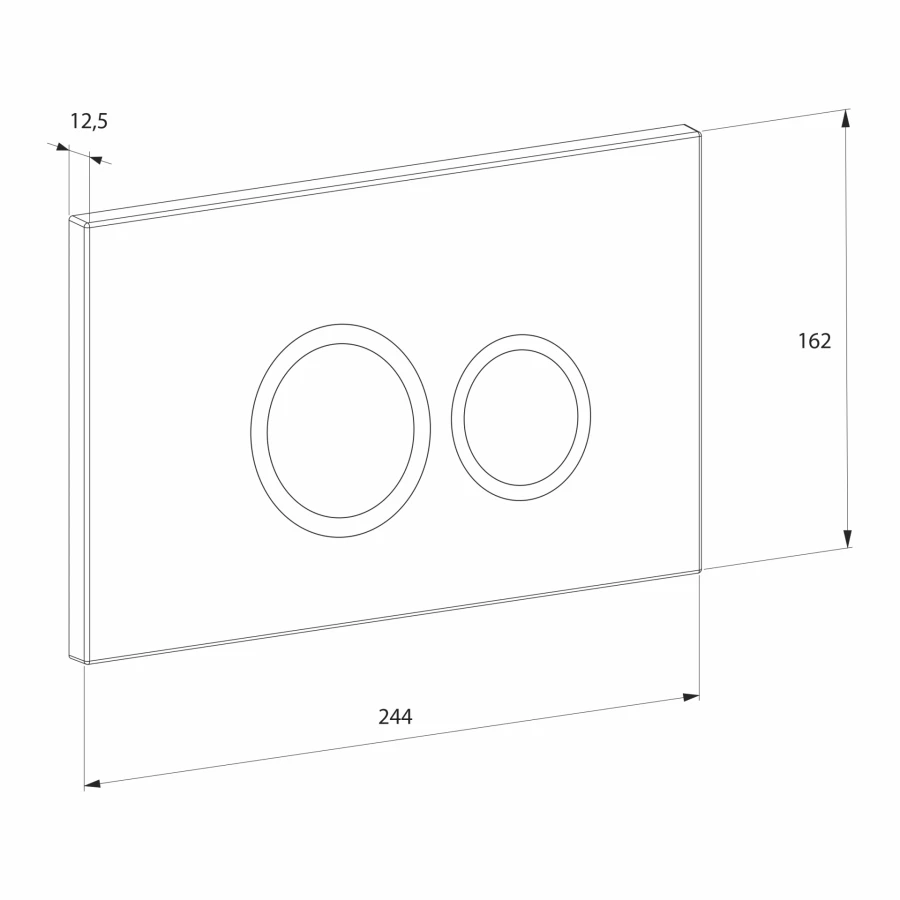 Клавиша смыва D&K Bayern матовое золото DB1529007