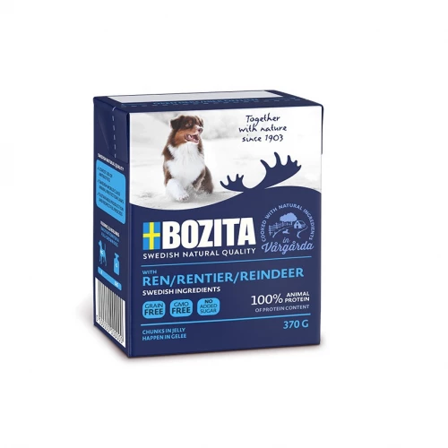 Консервы для собак Bozita Reindeer кусочки в желе с оленем 64263 370 г