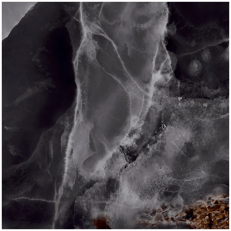 Керамогранит Laparet Andora Black полированный чёрный 60х60 см