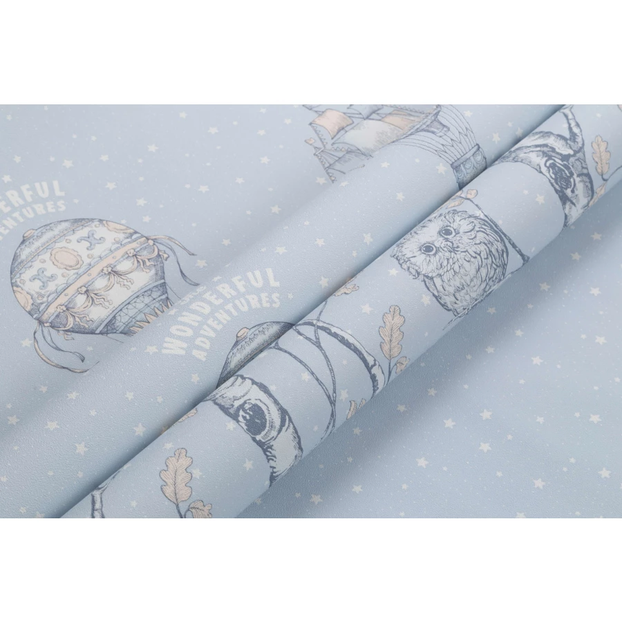 Обои флизелиновые Palitra Home HomeColor Wonderful голубые HC71536-16 1,06х10,05 м