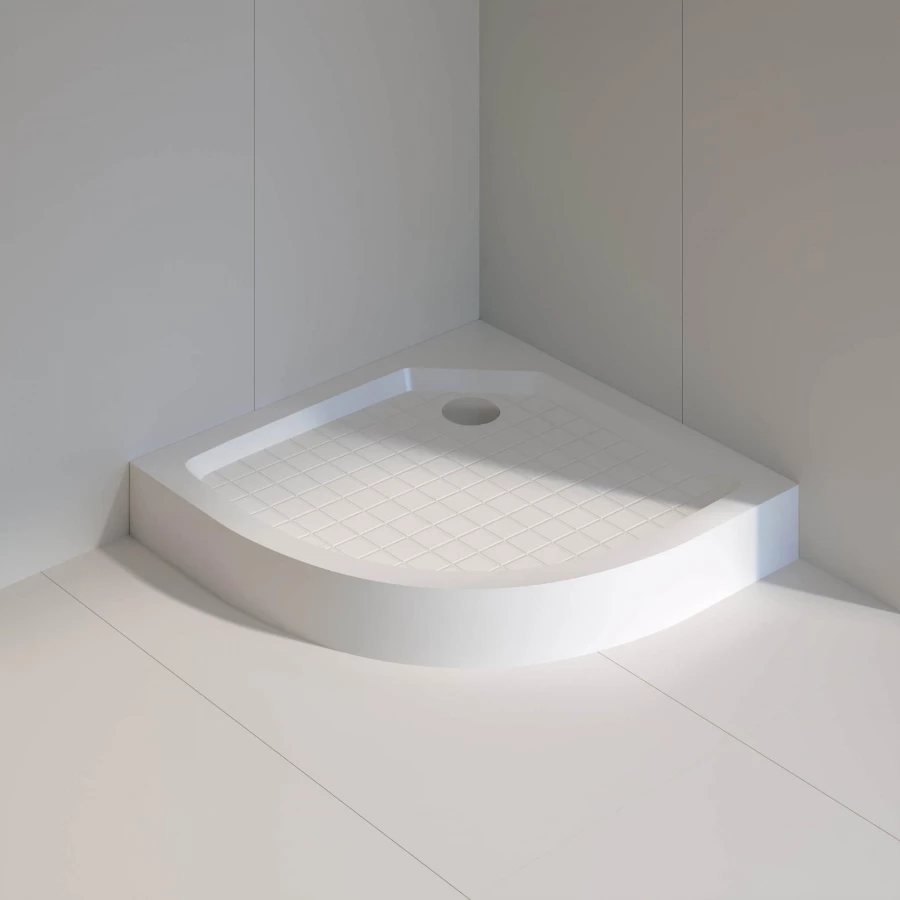 Душевой поддон полукруглый RGW SMC/R W Белый 57350488-01U 80х80 см