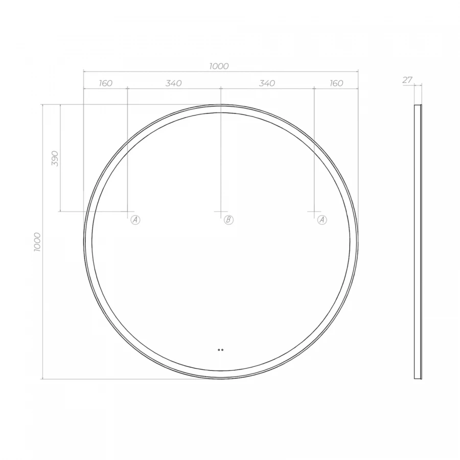 Зеркало Vigo Cosmo Comfort 1000 142 100x100 см
