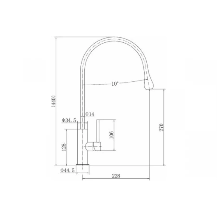 Смеситель для кухни Fashun A54003