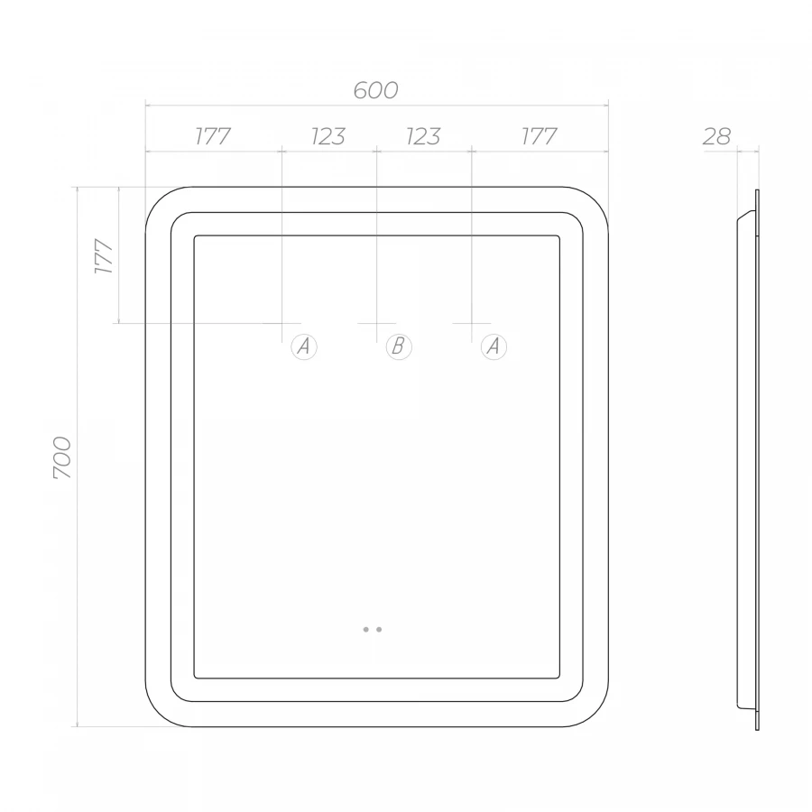 Зеркало Vigo Jess Classic 600 239 60x70 см